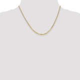 14K 18 inch 2.2mm Flat Beveled Curb with Lobster Clasp Chain