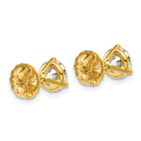 18ky 2 ctw Lab Grown Dia VS+ F+ Round 3 Prong Hvy Wt Earring