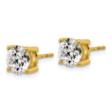 18ky 3 ctw Lab Grown Dia VS+ F+ Round 4 Prong Hvy Wt Earring