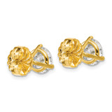 18ky 4 ctw Lab Grown Dia VS+ F+ Round 3 Prong Hvy Wt Earring