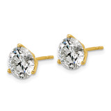18ky 5 ctw Cert Lab Grown Dia VS+ F+ Round 3 Prong Hvy Wt Earring