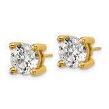 18ky 5 ctw Cert Lab Grown Dia VS+ F+ Round 4 Prong Hvy Wt Earring