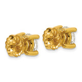 18ky 5 ctw Cert Lab Grown Dia VS+ F+ Round 4 Prong Hvy Wt Earring