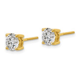18ky 5 ctw Lab Grown Dia VS+ F+ Round 4 Prong Hvy Wt ScrewBk Earring