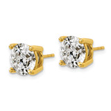 18ky 6 ctw Cert Lab Grown Dia VS+ F+ Round 4 Prong Hvy Wt Earring