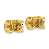 18ky 6 ctw Lab Grown Dia VS+ F+ Round 4 Prong Hvy Wt Earring