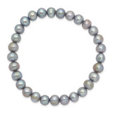 6-7mm Grey Freshwater Cultured Pearl Stretch Bracelet