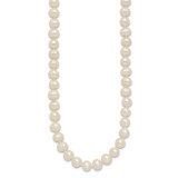 6-7mm White Semi-round Freshwater Cultured Pearl Endless 80 inch Necklace