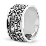 AMEN Sterling Silver Rhodium-plated Size 6.5 Lord's Prayer Ring