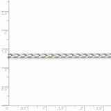 Amore La Vita Sterling Silver Rhodium-plated Polished 3.2mm 10 inch with Lobster Clasp Open Link Charm Anklet