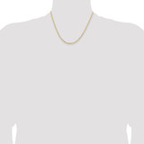 14K 18 inch 2.85mm Semi-Solid Curb with Lobster Clasp Chain