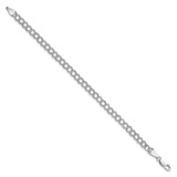 Amore La Vita Sterling Silver Rhodium-plated Polished 5.25mm 8 inch Open Link with Lobster Clasp Charm Bracelet