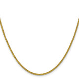 14K 18 inch 2mm Semi-Solid 3-Wire Wheat with Lobster Clasp Chain