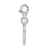 Amore La Vita Sterling Silver Rhodium-plated Polished CZ Letter Y Initial Charm with Fancy Lobster Clasp - QC-58A4DCDF-8106