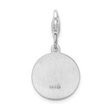 Amore La Vita Sterling Silver Rhodium-plated Polished Saint Michael Medal Charm with Fancy Lobster Clasp - QC-2B883D40-8560