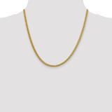 14K 18 inch 3.5mm Semi-Solid 3-Wire Wheat with Lobster Clasp Chain
