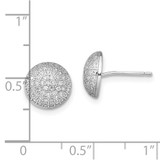 Brilliant Embers Sterling Silver Rhodium-plated 118 Stone Micro Pav‚ CZ Post Earrings