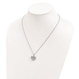 Brilliant Embers Sterling Silver Rhodium-plated 142 Stone 18 inch White and Pink CZ Heart Necklace with 2 Inch Extender