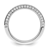 Brilliant Embers Sterling Silver Rhodium-plated 142 Stone Micro Pav‚ CZ Ring - QM-9135AA2A-5608