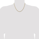 14K 18 inch 3mm Flat Figaro with Lobster Clasp Chain