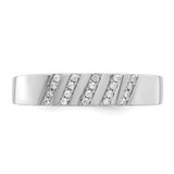 Brilliant Embers Sterling Silver Rhodium-plated 20 Stone Micro Pav‚ CZ Men's Ring - QM-96996BF7-5801