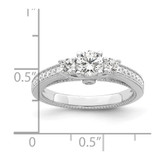 Brilliant Embers Sterling Silver Rhodium-plated 21 Stone Micro Pav‚ CZ Ring - QM-488FA474-1143