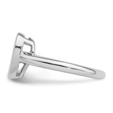 Brilliant Embers Sterling Silver Rhodium-plated 34 Stone Micro Pav‚ CZ Heart Ring - QM-CE56FED5-8211