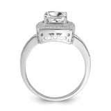 Brilliant Embers Sterling Silver Rhodium-plated 41 Stone Halo Micro Pav‚ CZ Ring - QM-57AEC8D8-8792