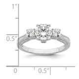 Brilliant Embers Sterling Silver Rhodium-plated 45 Stone Micro Pav‚ CZ Ring - QM-A8829334-2053