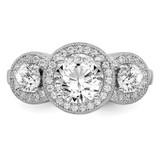 Brilliant Embers Sterling Silver Rhodium-plated 50 Stone Micro Pav‚ CZ Ring - QM-0492A323-8425