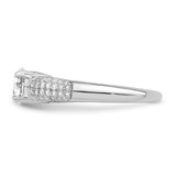 Brilliant Embers Sterling Silver Rhodium-plated 53 Stone Micro Pav‚ CZ Ring - QM-5A5DE717-1574