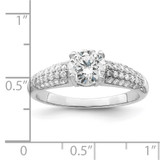 Brilliant Embers Sterling Silver Rhodium-plated 53 Stone Micro Pav‚ CZ Ring - QM-A18D683B-2041