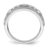 Brilliant Embers Sterling Silver Rhodium-plated 59 Stone Micro Pav‚ CZ Polished Ring - QM-38AE7697-2452