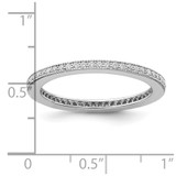 Brilliant Embers Sterling Silver Rhodium-plated 60 Stone Micro Pav‚ CZ Ring - QM-44835CB5-8376