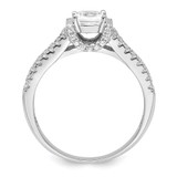 Brilliant Embers Sterling Silver Rhodium-plated 61 Stone Micro Pav‚ CZ Ring - QM-50DB5975-6590