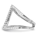 Brilliant Embers Sterling Silver Rhodium-plated 62 Stone Micro Pav‚ CZ Ring - QM-0E95F632-1520