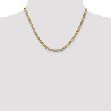 14K 18 inch 4.3mm Semi-Solid with Rhodium Pav‚ Curb with Lobster Clasp Chain