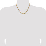 14K 18 inch 4.3mm Solid Miami Cuban Link with Lobster Clasp Chain