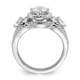 Brilliant Embers Sterling Silver Rhodium-plated 93 Stone Micro Pav‚ CZ 2-piece Wedding Set - QM-8C6B1A72-4797