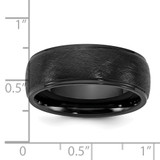 Ceramic Black Polished with Scratch Finished Center 8mm Band - CE-C497E094-8603