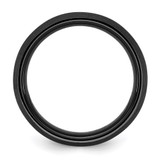 Ceramic Black Scratch Finished with Yellow IP-plated Center 8mm Band - CE-26988AED-9488