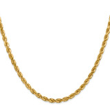 14K 18 inch 4mm Diamond-cut Rope with Lobster Clasp Chain