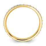 Cheryl M Sterling Silver Gold-plated Polished CZ Eternity Ring - QC-54FE60D7-6923