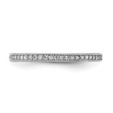 Cheryl M Sterling Silver Rhodium-plated Brilliant-cut CZ Eternity Ring - QC-88605850-8330