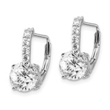 Cheryl M Sterling Silver Rhodium-plated Brilliant-cut CZ Leverback Earrings - QC-97EEE8F2-8899