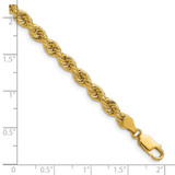 14K 18 inch 5mm Regular Rope with Lobster Clasp Chain
