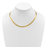 14K 18 inch 5mm Silky Herringbone with Lobster Clasp Chain