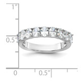 Cheryl M Sterling Silver Rhodium-plated Brilliant-cut Oval CZ 9-Stone Ring - QC-12A84591-3734