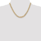 14K 18 inch 6.5mm Semi-Solid Curb with Lobster Clasp Chain