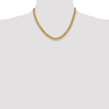 14K 18 inch 6mm Semi-Solid Miami Cuban with Lobster Clasp Chain